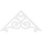 Ekena Millwork Pitch Hurley Architectural Grade PVC Gable Pediment, 36"W x 18"H x 1"P (12/12) GPP036X018X100HUR - alternate 3